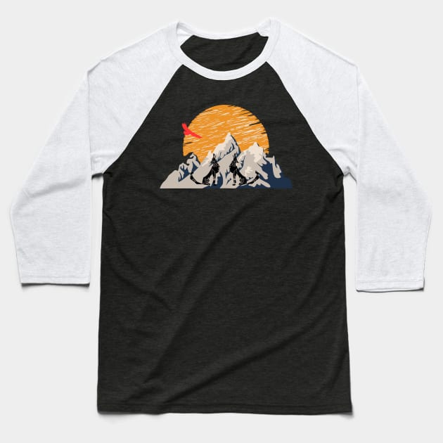Wolf Moon Baseball T-Shirt by Imutobi